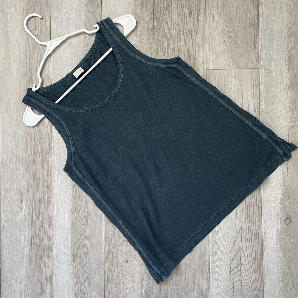 Poetry Hemp Tank Top organic cotton pullover womens Teal (size 6) natural casual